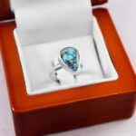 انگشتر فیروزه نیشابوری نقره دست ساز مردانه و زنانه طرح فروردین + حرز امام جواد (ع) - Image 3