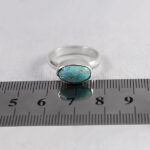 انگشتر فیروزه نیشابوری نقره دست ساز زنانه و مردانه طرح اسفند + حرز امام جواد (ع) - Image 4