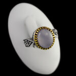 انگشتر عقیق کبود یمنی نقره مردانه طرح بکتاش