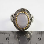 انگشتر عقیق کبود یمنی نقره مردانه طرح اشکان - Image 3