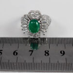 نیم ست عقیق سبز نقره زنانه طرح حورزاد - Image 3