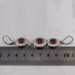 نیم ست یاقوت سرخ الماس تراش نقره زنانه طرح چشمه - Image 4