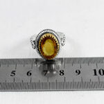 انگشتر الکساندریت الماس تراش نقره مردانه طرح دور طلایی کامران - Image 2