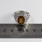 انگشتر الکساندریت الماس تراش نقره مردانه دست ساز طرح رضا - Image 2