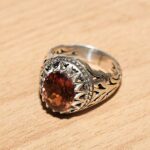 انگشتر الکساندریت الماس تراش نقره مردانه دست ساز طرح رضا - Image 3