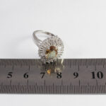 نیم ست الکساندریت الماس تراش نقره زنانه طرح دایانا - Image 2