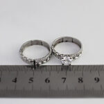 حلقه و پشت حلقه نقره زنانه طرح ملیکا - Image 2