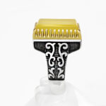 انگشتر شرف الشمس نقره مردانه طرح دورطلایی فاخر ثاقب + حکاکی - Image 3