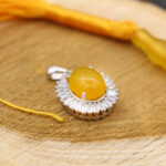 گردنبند شرف الشمس زنانه نقره طرح مهوین + حکاکی - Image 2