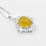 گردنبند شرف الشمس زنانه نقره طرح مهلا + حکاکی - Image 2