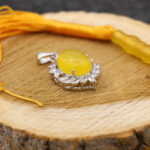 گردنبند شرف الشمس زنانه نقره طرح چکاوک + حکاکی - Image 4