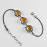 دستبند شرف الشمس نقره زنانه طرح سیماران + حکاکی - Image 2