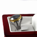 انگشتر حدید صینی نقره مردانه طرح آنوش - Image 3