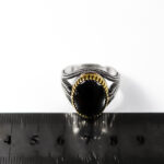 انگشتر حدید صینی نقره مردانه طرح آنوش - Image 2