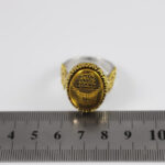 انگشتر حدید صینی نقره مردانه طرح عین علی بیضی - Image 2