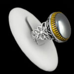 انگشتر حدید صینی نقره مردانه معراج +حکاکی‌‌‌