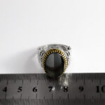 انگشتر حدید صینی نقره مردانه معراج +حکاکی‌‌‌ - Image 2