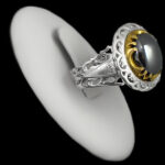 انگشتر حدید صینی نقره مردانه نوراد + حکاکی‌‌‌