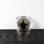 انگشتر حدید صینی نقره مردانه نوراد + حکاکی‌‌‌ - Image 2