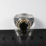 انگشتر حدید صینی نقره مردانه طرح یا علی(ع) - Image 2