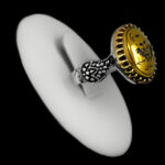 انگشتر حدید صینی نقره مردانه طرح من سلیمانی هستم