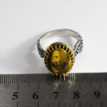 انگشتر حدید صینی نقره مردانه طرح من سلیمانی هستم - Image 2