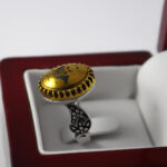 انگشتر حدید صینی نقره مردانه طرح من سلیمانی هستم - Image 3