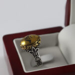 انگشتر حدید صینی نقره مردانه طرح سردار سلیمانی - Image 3