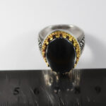 انگشتر حدید صینی نقره مردانه طرح آروین - Image 2