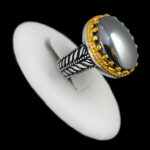 انگشتر حدید صینی نقره مردانه طرح آروین - Image 4