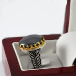 انگشتر حدید صینی نقره مردانه طرح آروین - Image 3