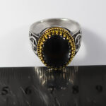 انگشتر حدید صینی نقره مردانه طرح اترس - Image 2