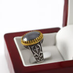 انگشتر حدید صینی نقره مردانه طرح اترس - Image 3