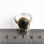 انگشتر حدید صینی نقره مردانه طرح ارج - Image 3