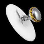 انگشتر حدید صینی نقره مردانه طرح ارج