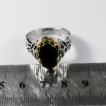 انگشتر حدید صینی نقره مردانه طرح اونتوس - Image 2