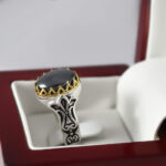 انگشتر حدید صینی نقره مردانه طرح اونتوس - Image 3