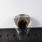 انگشتر حدید صینی نقره مردانه طرح یا علی (ع) - Image 2