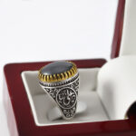 انگشتر حدید صینی نقره مردانه طرح یا علی (ع) - Image 3