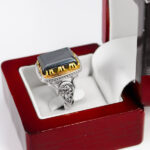 انگشتر حدید صینی نقره مردانه طرح یونیک - Image 3