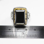 انگشتر حدید صینی نقره مردانه طرح یونیک - Image 2