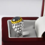 انگشتر حدید صینی نقره مردانه طرح ققنوس - Image 2