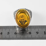 انگشتر حدید صینی نقره مردانه طرح یا ابالفضل همراه با حکاکی لبخند سردار سلیمانی - Image 2