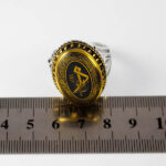 انگشتر حدید صینی نقره مردانه طرح سپاه پاسدران+حکاکی هنری آیت الکرسی - Image 2