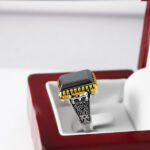 انگشتر حدید صینی نقره مردانه طرح هیل - Image 3