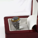 انگشتر حدید صینی نقره مردانه طرح ایزاک - Image 3