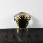 انگشتر حدید صینی نقره مردانه طرح چندلر + حکاکی - Image 3