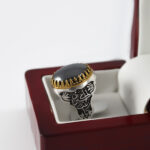 انگشتر حدید صینی نقره مردانه طرح زینب کبری (س) - Image 2