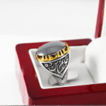 انگشتر حدید صینی نقره مردانه طرح «جانم عباس» - Image 2