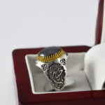 انگشتر حدید صینی نقره مردانه طرح یا حسین + حکاکی - Image 2